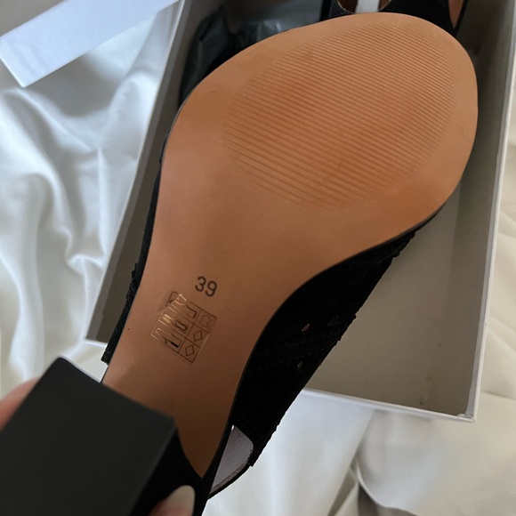 L’Intervalle Black Suede Laser Cut Booties - 39 - Picture 4 of 6